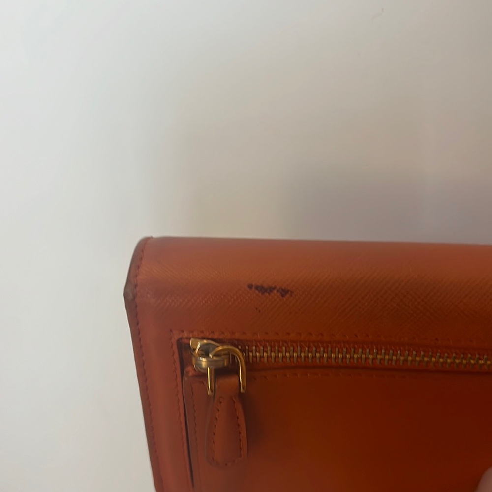 Authentic Orange Prada Wallet - Picture 16 of 16